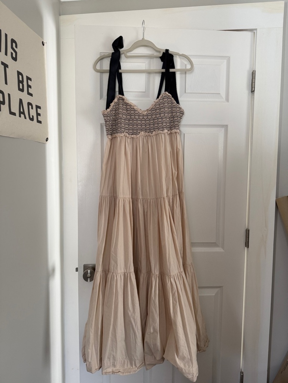 Free People Bluebell Patchwork Maxi Dress in Vacation Sand - Picture 7 of 10